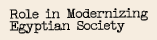 Role in Modernizing Egyptian Society
