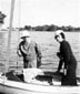 Albert Einstein and Johanna Fantova spent many enjoyable hours on Lake Carnegie in Princeton.