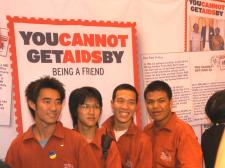 You cannot get aids by being a friend.