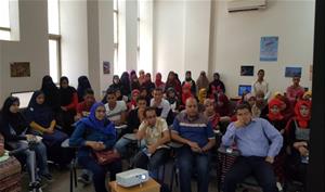 Le public du colloque à l'Ambassade de Savoir de l'Université de Fayoum