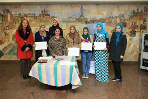  Photo de groupe avec les étudiants de l'université de Damiette