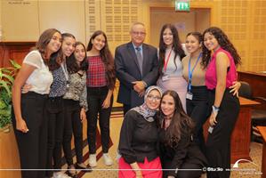 Les stagiaires du CAF avec Dr Ahmed Zayed, Directeur de la Bibliotheca Alexandrina