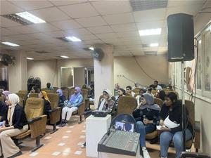 Les participants de la 1<sup>re</sup> journée au Palais Culturel El Akkad à Assouan