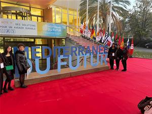 Les lauréates lors du colloque "Méditerranée du futur" à Marseille