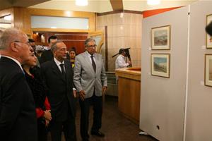 Vernissage de l’exposition des photos et des aquarelles du creusement et de l’inauguration du canal de Suez