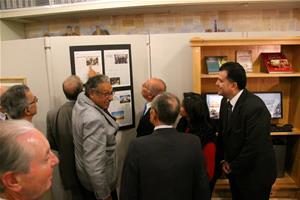 Vernissage de l’exposition des photos et des aquarelles du creusement et de l’inauguration du Canal de Suez