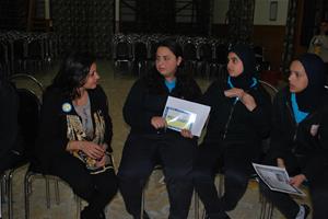 Les participants de l'atelier avec Dr Marwa El Sahn, directrice du centre