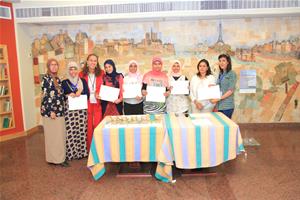 Photo de groupe avec les étudiants de l'université d'Assiout