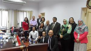 Photo avec Dr Abdel Hamid Hussein, Doyen de la Faculté des Lettres, Université du Fayoum
