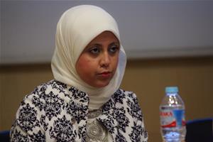 L'intervention de Mme. Nahla Elnemr, jeune journaliste égyptienne, réalisatrice de documentaire