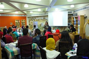 Mot d’accueil aux étudiants et une présentation du rôle du Centre d’Activités Francophones par Dr Marwa El Sahn 