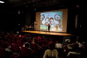 L'inauguration du forum à l'Institut Français de Madagascar avec les caravaniers du monde