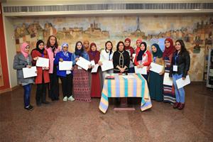 Photo de groupe avec les étudiants de l'Université d'Assiout