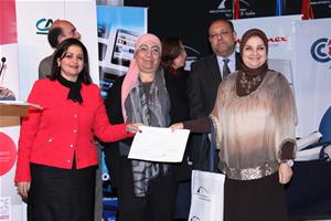 Remise des prix de la Dictée PICADELF, Dr Rania Ezz El Arab a reçu le prix à la place de Maria Hanée Salama, troisième prix (adultes)
