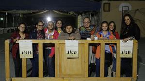 Les participants à l'atelier au lycée Concordia au Caire