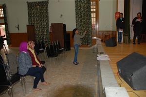 Les participants à l'atelier au Collège de la Mère de Dieu à Alexandrie