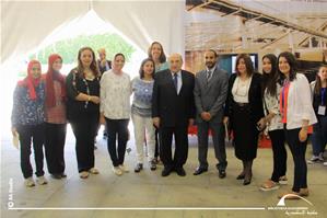 Dr Moustafa El-Fekky, Directeur de la Bibliotheca Alexandrina avec l'équipe du CAF