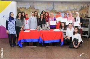 Photo de groupe avec l'universit&eacute; Cit&eacute; de Sadate&nbsp;