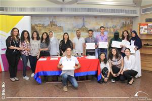 Photo de groupe avec l'Universit&eacute; de Fayoum&nbsp;