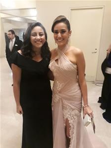  Avec l'actrice égyptienne Amina Khalil lors de la cérémonie d'inauguration