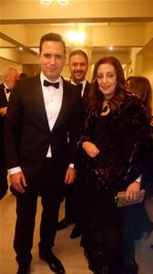  Avec l'acteur tunisien Dhaffer L'Abidine lors de la cérémonie d'inauguration