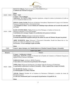 Le programme du colloque