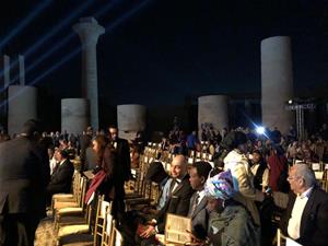 Lors de la c&eacute;r&eacute;monie d'inauguration