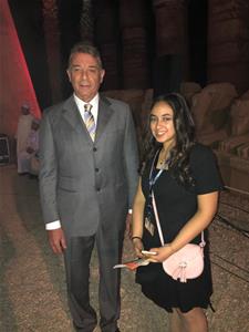 Avec l'acteur Mahmoud Hemeida lors de la c&eacute;r&eacute;monie d'inauguration