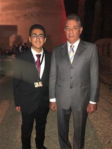 Avec l'acteur Mahmoud Hemeida lors de la cérémonie d'inauguration