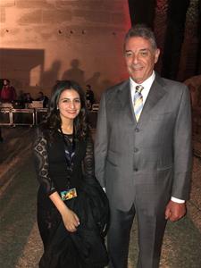 Avec l'acteur Mahmoud Hemeida lors de la c&eacute;r&eacute;monie d'inauguration