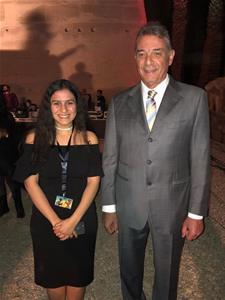 Avec l'acteur Mahmoud Hemeida lors de la c&eacute;r&eacute;monie d'inauguration