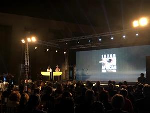 Lors de la c&eacute;r&eacute;monie d'inauguration