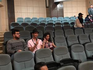 Lors de la conf&eacute;rence de Mohamed Sobhy