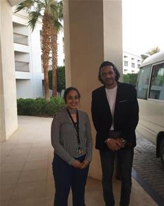 Avec l'acteur Hamza El Eily