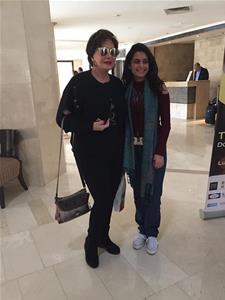 Avec l'actrice Lebleba