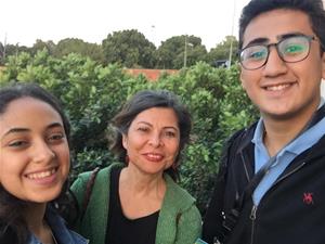 Avec l'actrice Salwa Mohamed Ali