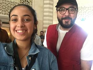 Avec l'acteur Amr Abdel Aziz