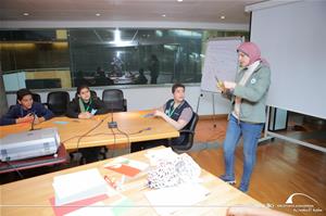 Les participants de l'atelier avec Sara Zoheir, l'animatrice de l'atelier