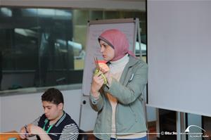 Les participants de l'atelier avec Sara Zoheir, l'animatrice de l'atelier