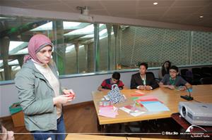 Les participants de l'atelier avec Sara Zoheir, l'animatrice de l'atelier