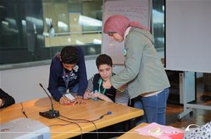 Les participants de l'atelier avec Sara Zoheir, l'animatrice de l'atelier