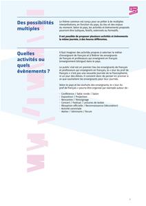 Brochure de la journ&eacute;e