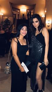 Avec l'actrice Sarah El Tounsi lors de la cérémonie de clôture