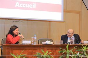  De gauche à droite : Dr Marwa El Sahn, Directrice du CAF de la Bibliotheca Alexandrina et Dr Mostafa El Feki, Directeur de la Bibliotheca Alexandrina