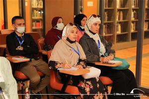  Groupe 1 à l’Atelier : Séance d’apprentissage des différents moyens de l’accès aux ressources électroniques de la Bibliotheca Alexandrina