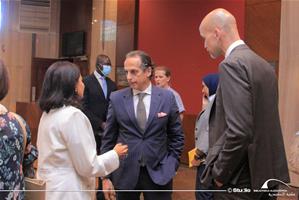 Dr Marwa El Sahn, Directrice du CAF, M.Mohamed Nehad, Consul Général de France et Dr Cherif Riad, Directeur du Secteur des Relations Publiques