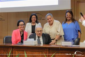 Photo de groupe avec Dr Mostafa El Feki, Directeur de la Bibliotheca Alexandrina