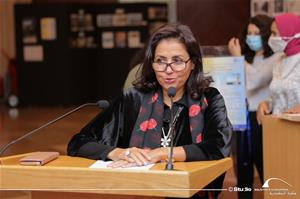  Le mot de Dr marwa ElSahn, directrice du Centre d'Activites Francophones - CAF,  durant l'inauguration de l’exposition  