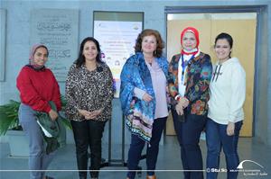  Les participants de l'atelier avec Dr Marwa El Sahn et M<sup>me</sup> Sandrine Patt