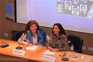  De gauche à droite : M<sup>me</sup> Sandrine Patt, Comportementale profiler et Dr Marwa El Sahn, Directrice du Centre d'Activités Francophones – CAF